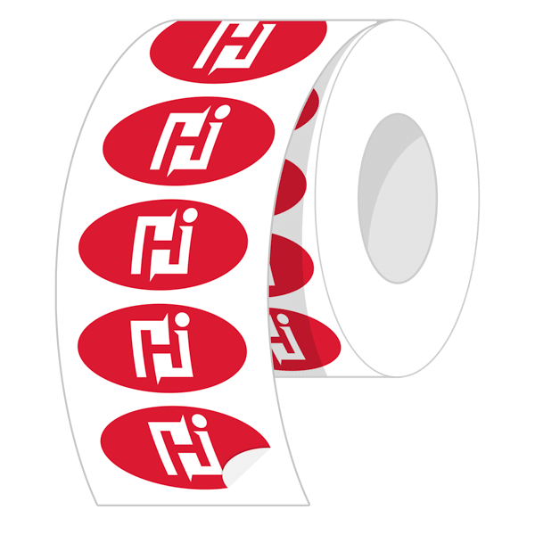 Oval Roll Labels